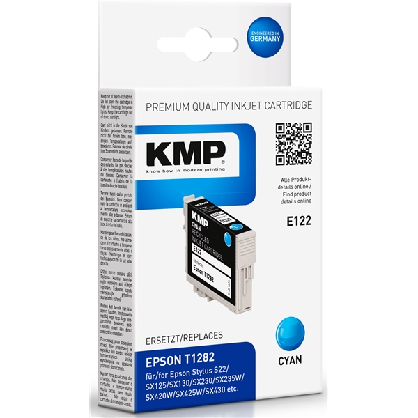 KMP E122 - Epson T1282 Cyan