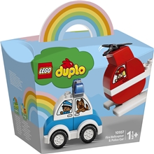 10957 LEGO Duplo Brandhelikopter och Polisbil