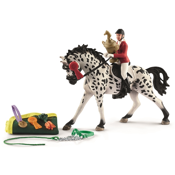 Schleich 41434 Hästhoppningsturnering Knabstrupper