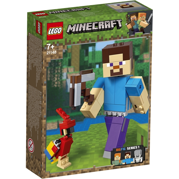 21148 LEGO Minecraft BigFig Steve med papegoja (Bild 1 av 3)