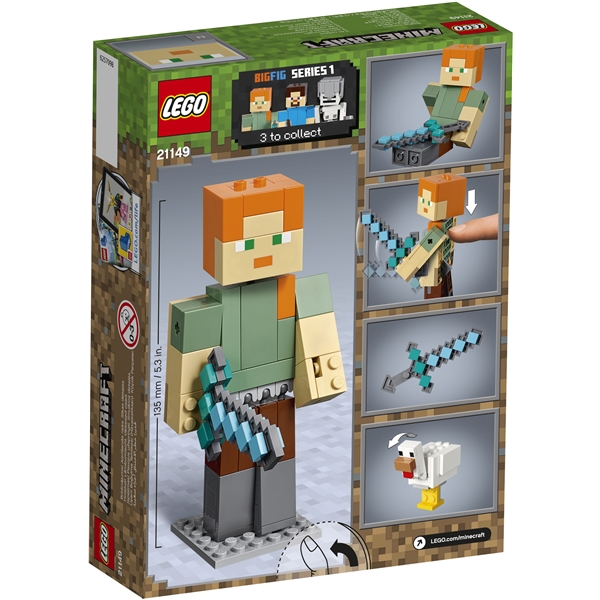 21149 LEGO Minecraft BigFig Alex med Kyckling (Bild 2 av 3)