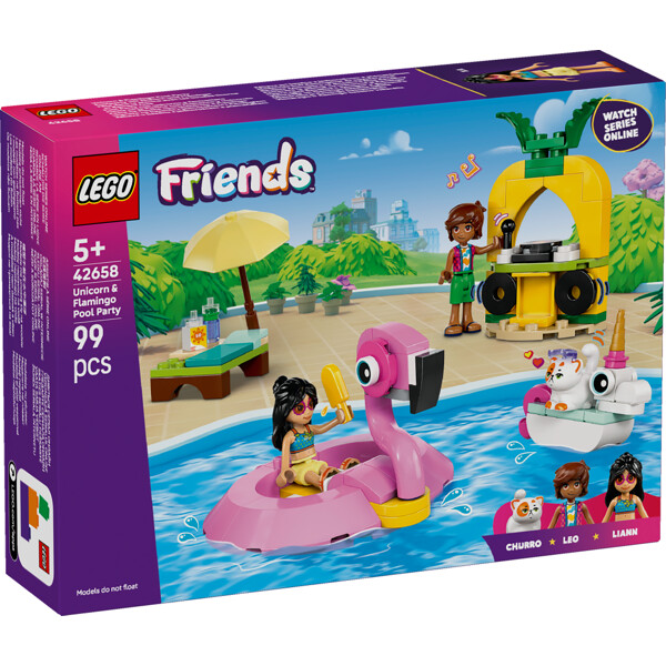 42658 LEGO Friends Poolparty Enhörning & Flamingo (Bild 1 av 6)