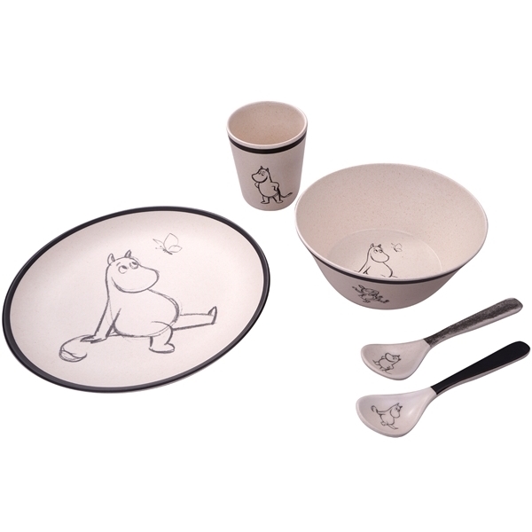 Mumin Bamboo Melamin Set 5 Delar (Bild 1 av 2)