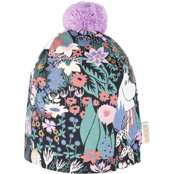 Mumin Smörblomma Mössa Svart
