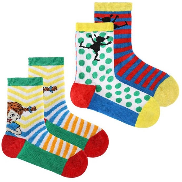 Glada Pippi Strumpor 2-P
