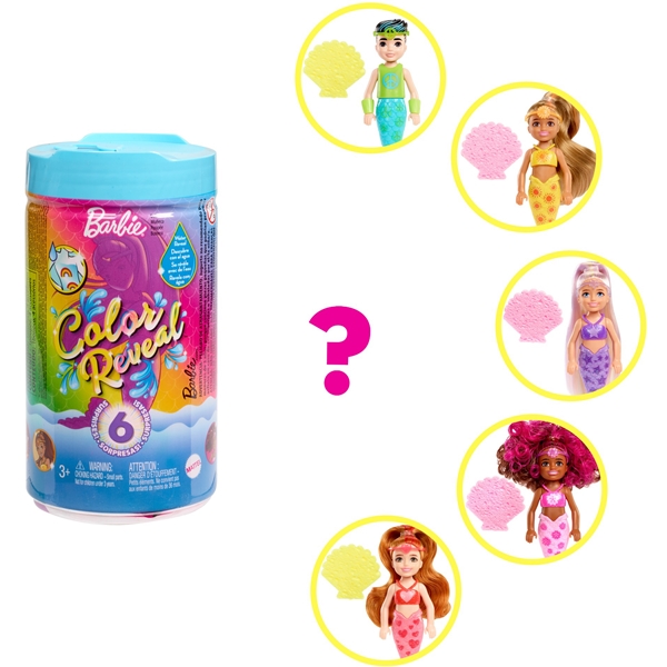 Barbie Color Reveal Chelsea Rainbow Mermaid (Bild 2 av 6)