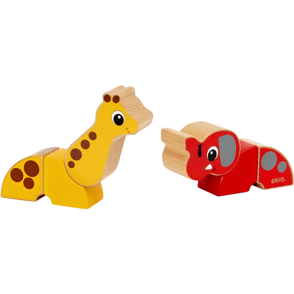 BRIO 30284 Magnetisk Elefant & Giraff (Bild 1 av 6)