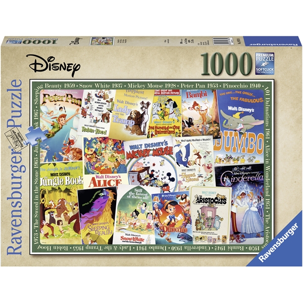 Pussel 1000 Bitar Disney Vintage Movie Post (Bild 1 av 2)