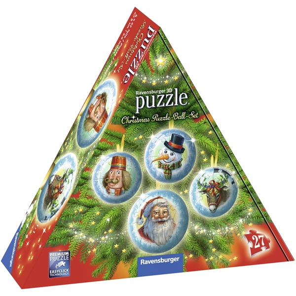 Pussel 4 x 27 Bitar Christmas Puzzle-Ball-Set (Bild 1 av 6)