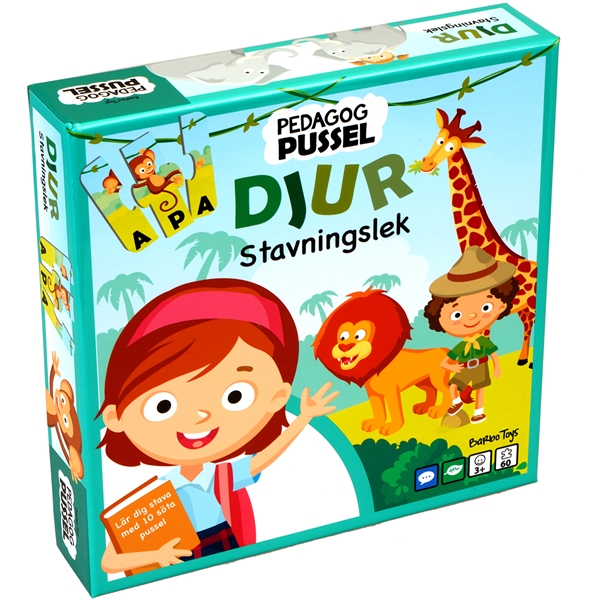 Barbo Classic Pedagog Pussel Djur Stavningslek (Bild 1 av 3)