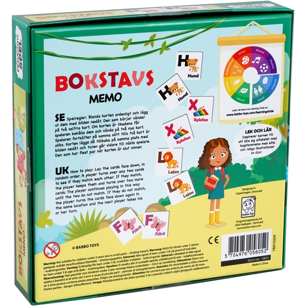 Barbo Classic Pedagog Spel Bokstavsmemo (Bild 2 av 3)