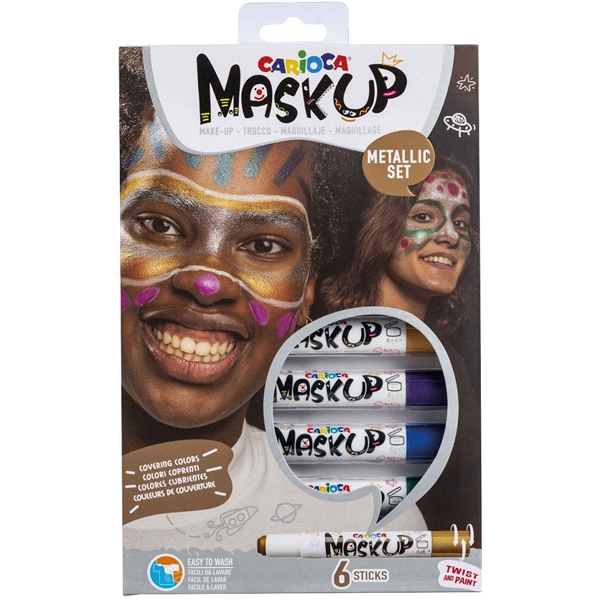 Mask up ansiktsfärg, Metallic 6-pack (Bild 1 av 3)
