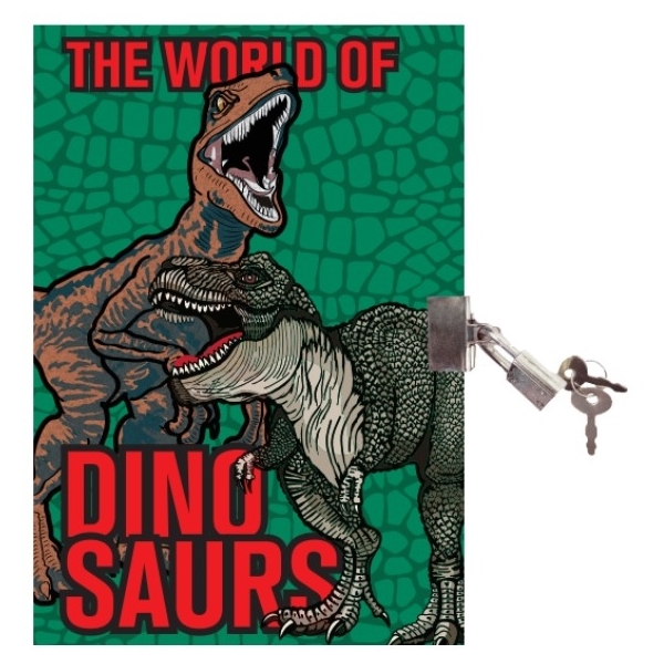 Dagbok med Lås Dinosaurie A5