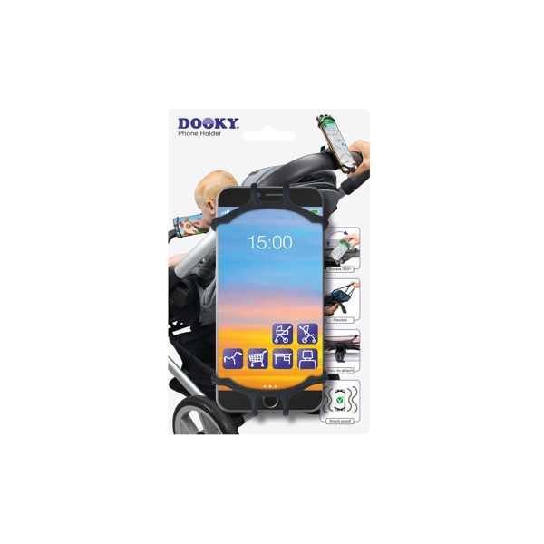 Dooky Smartphone Hållare Universal Svart (Bild 1 av 9)