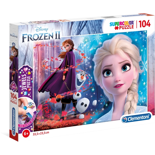 Pussel Frozen 2 Jewels 104 Bitar - Barnpussel - Clementoni | Shopping4net