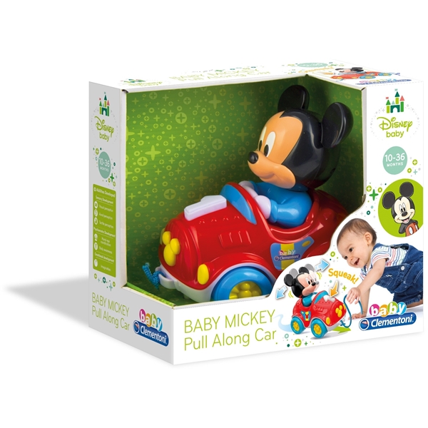 Clementoni Baby Pull Along Baby Mickey Car (Bild 1 av 2)