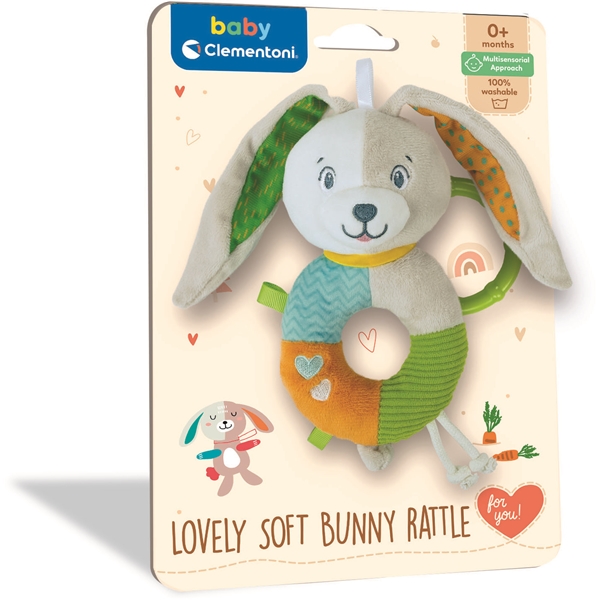 Clementoni Baby Soft Rattle Lovely Bunny (Bild 2 av 4)