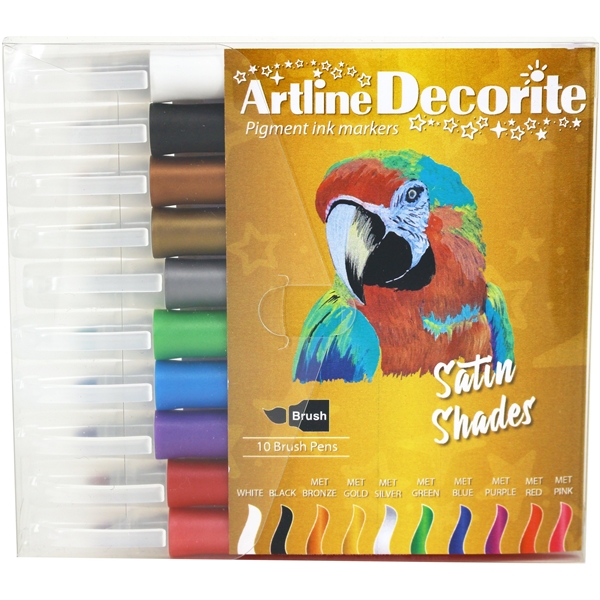 Artline Decorite Tuschpennor Pensel Satin