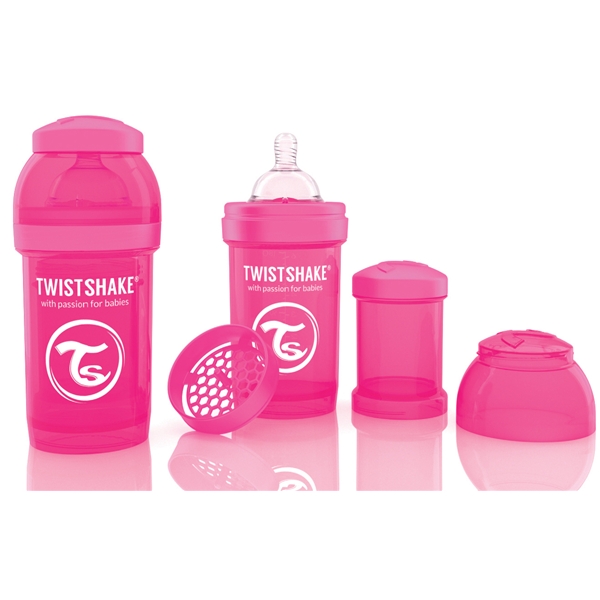 Twistshake Nappflaska Anti-Colic 180 ml Rosa