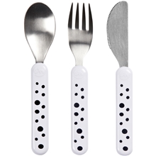 Done By Deer Cutlery Set Happy Dots White