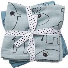 Done By Deer Burp Cloth 2-P Contour Blue