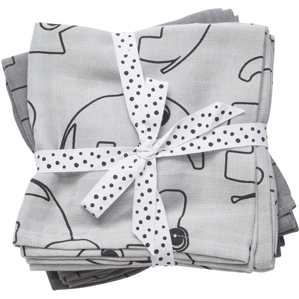 Done By Deer Burp Cloth 2-P Contour Grey