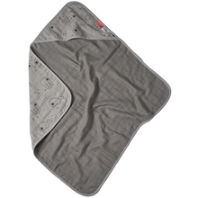 Done By Deer Hooded Towel Sea Friends Grey