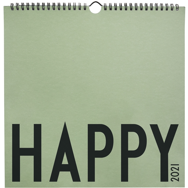 Design Letters Wall Calendar 2021 Dark Green (Bild 1 av 3)