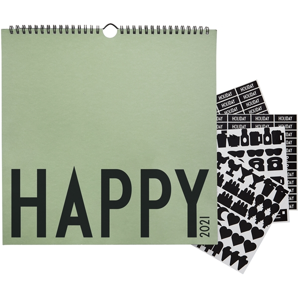 Design Letters Wall Calendar 2021 Dark Green (Bild 2 av 3)