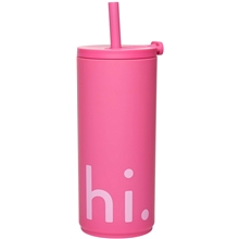 Design Letters Travel Cup with Straw 500ml