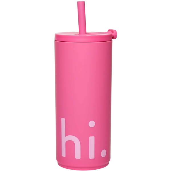 Design Letters Travel Cup with Straw 500ml (Bild 1 av 3)