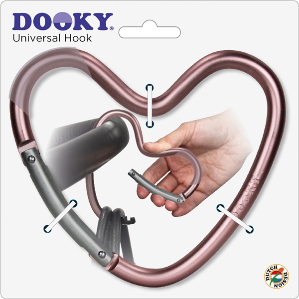 Dooky Hjärtformad Krok Rosa (Bild 5 av 5)
