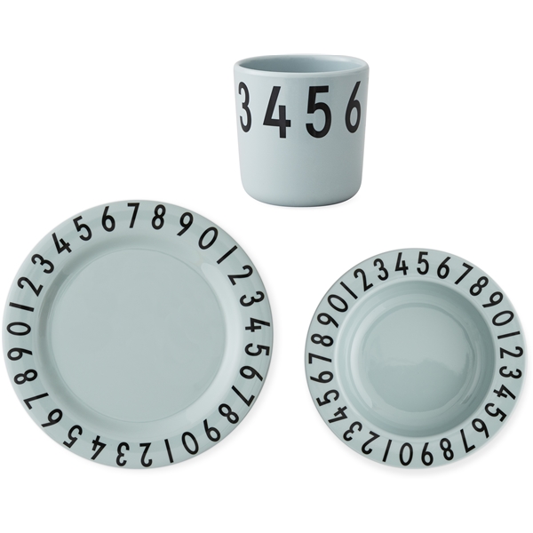 Design Letters Numbers Melamin Set Grön (Bild 1 av 2)