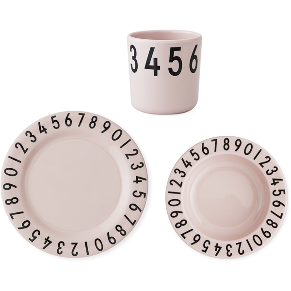 Design Letters Numbers Melamin Set Rosa (Bild 1 av 2)