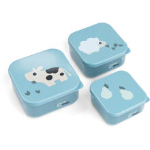 Done by Deer Snack Box Set 3-p Tiny Farm Blue