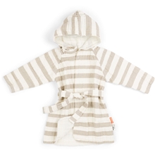 Sand - Done by Deer Bathrobe Stripes 1-2Y