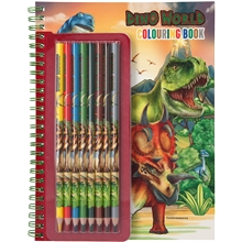 Dino World Målarbok m. färgpennor