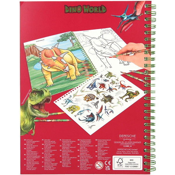 Dino World Målarbok m. färgpennor (Bild 7 av 7)