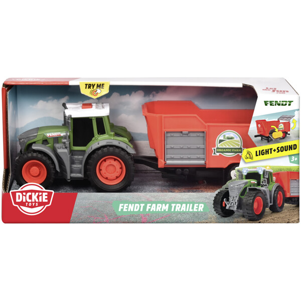 Dickie Toys Fendt Traktor med Trailer (Bild 1 av 4)