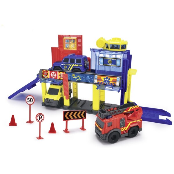Dickie Toys Räddningsstation m. 3 st Fordon (Bild 2 av 2)