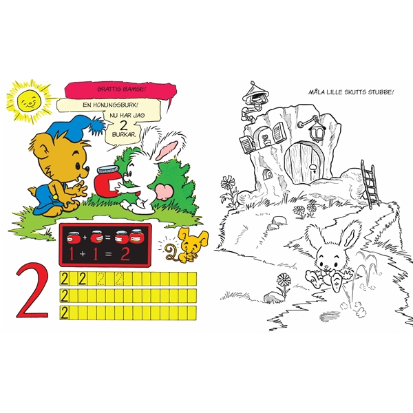Bamses skola räkna, lek- och lärbok (Bild 2 av 2)