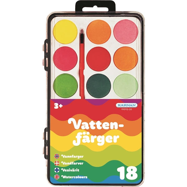 Vattenfärger 18 st