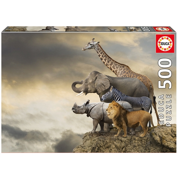 Pussel 500 Bitar Animals On The Edge Of A Cliff