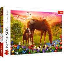 Pussel 500 Bitar Trefl Horses in the Meadow