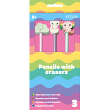 Pennor med sudd 3-pack