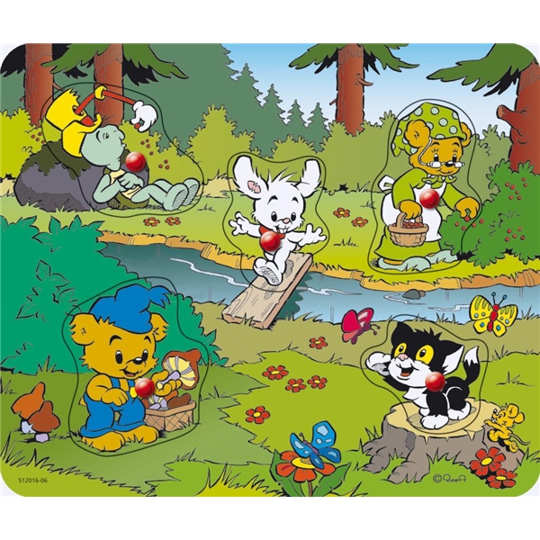 Knopp- pussel Bamse i skogen