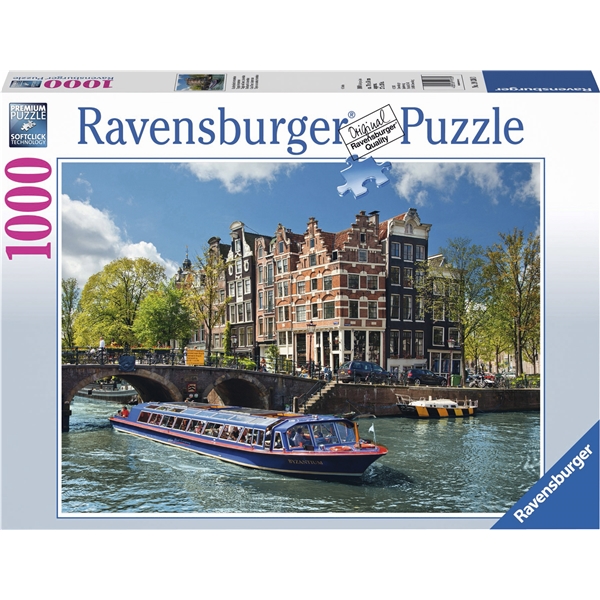 Pussel 1000 Bitar Kanaltur i Amsterdam