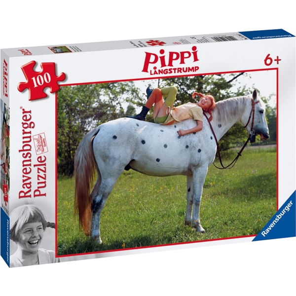 Pussel 100 Bitar XXL Pippi och Lilla Gubben