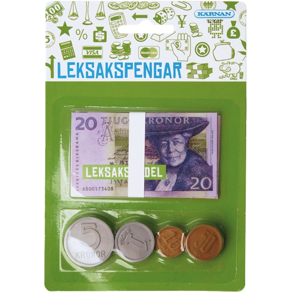 Leksakspengar, mynt och sedlar