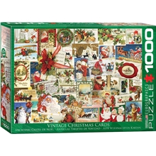 Pussel 1000 Bitar Vintage Christmas Cards